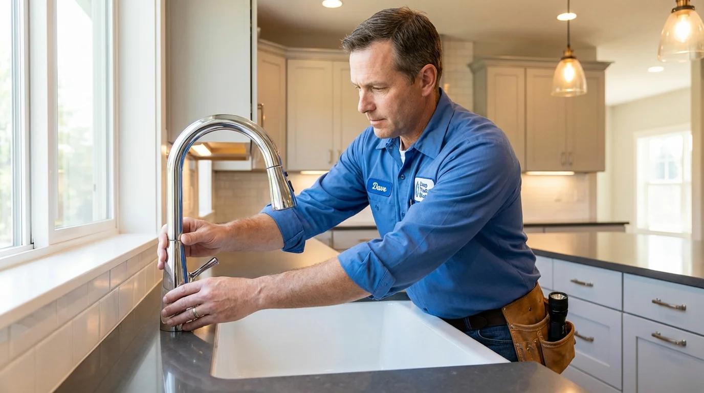 Kitchen faucet installation by Johns Plumbing LLC in Beecher