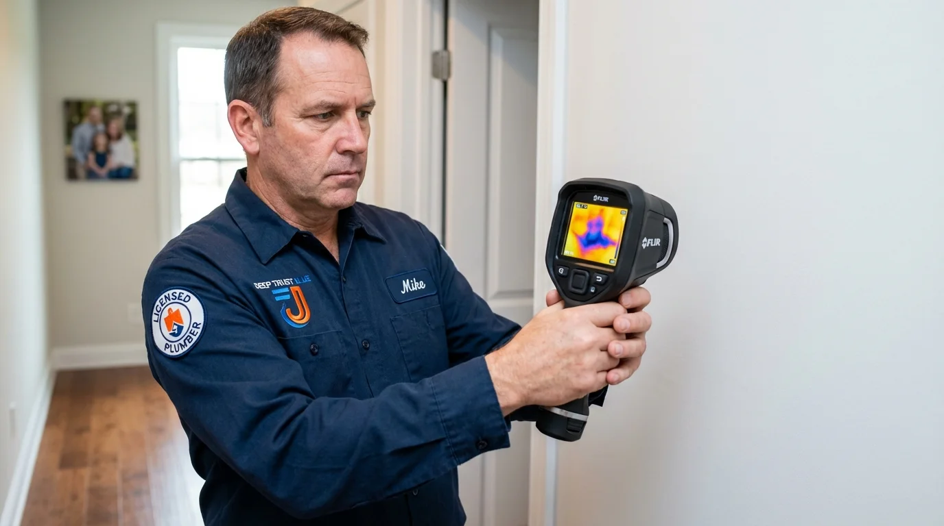 Thermal imaging leak detection by Johns Plumbing LLC in Beecher